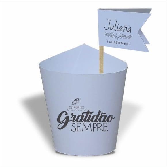 Rótulo mini suculenta + tag bandeirinha + palito. Frases