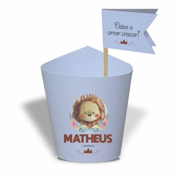 Rótulo mini suculenta + tag bandeirinha + palito. Infantil