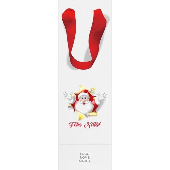 Sacola Garrafa Personalizada Natal e Boas Festas. Mod065.