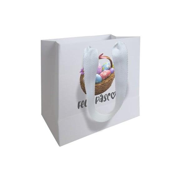 Sacolinha com Alça, Feliz Páscoa, Personalizada. Mod.02.