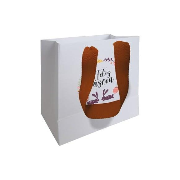 Sacolinha com Alça, Feliz Páscoa, Personalizada. Mod.03.