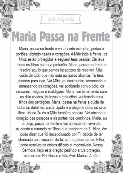 Santinho Maria Passa na Frente. Pcte c/ 250 Unids