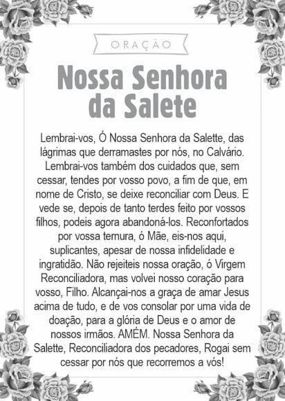 Santinho Nossa Senhora da Salete. Pcte c/ 250 Unids