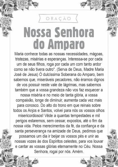 Santinho Nossa Senhora do Amparo. Pcte c/ 250 Unids