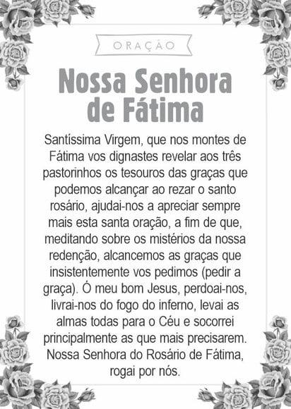 Santinho Nossa Senhora de Fátima. Pcte c/ 250 Unids