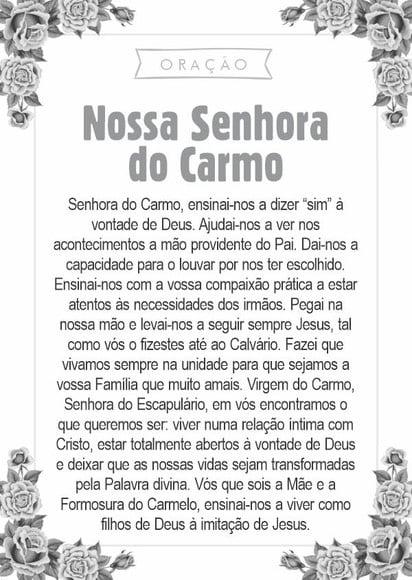 Santinho Nossa Senhora do Carmo. Pcte c/ 250 Unids