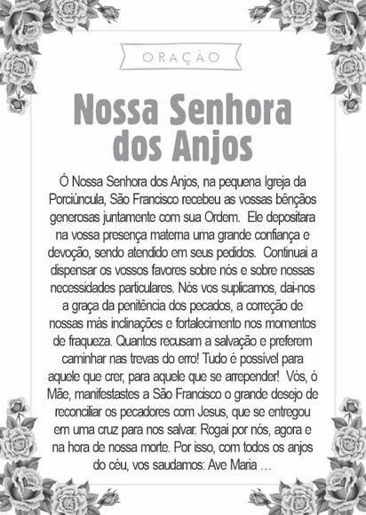 Santinho Nossa Senhora dos Anjos. Pcte c/ 250 Unids