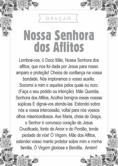 Santinho Nossa Senhora dos Aflitos. Pcte c/ 250 Unids
