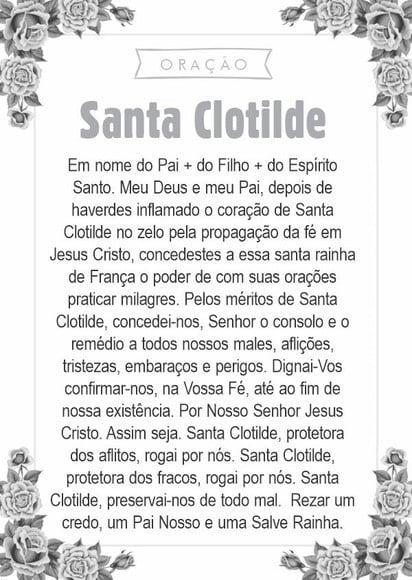 Santinho Santa Clotilde. Pcte c/ 250 Unids