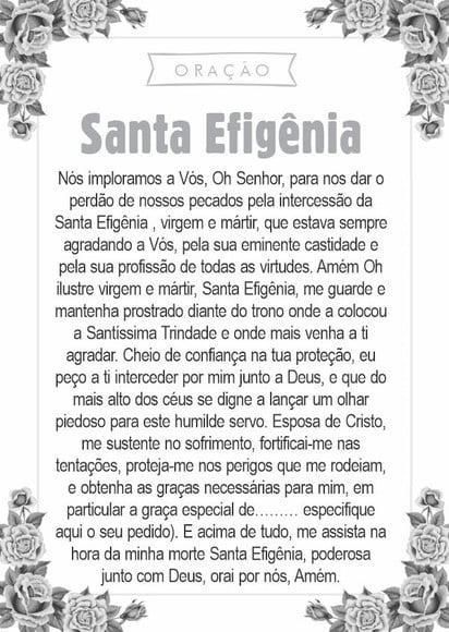 Santinho Santa Efigênia. Pcte c/ 250 Unids
