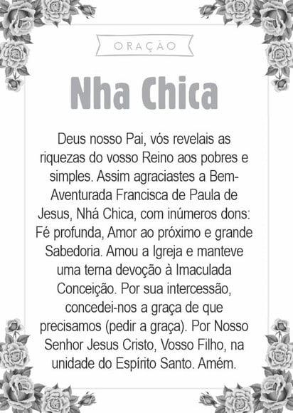 Santinho Santa Nha Chica. Pcte c/ 250 Unids