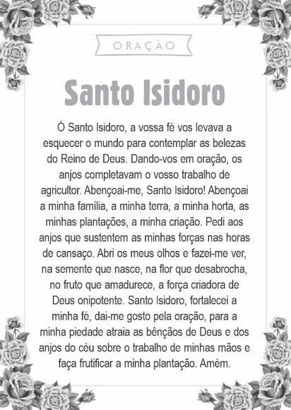 Santinho Santo Isidoro. Pcte c/ 250 Unids