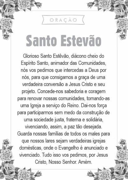 Santinho Santo Estevão. Pcte c/ 250 Unids