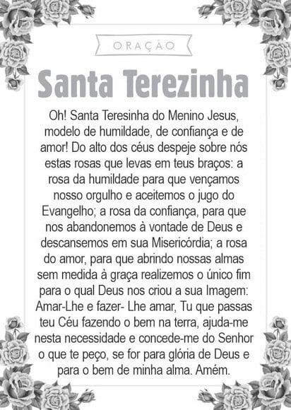 Santinho Santa Terezinha. Pcte c/ 250 Unids