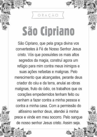 Santinho São Cipriano. Pcte c/ 1000 Unids
