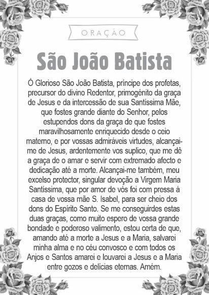 Santinho São João Batista. Pcte c/ 250 Unids