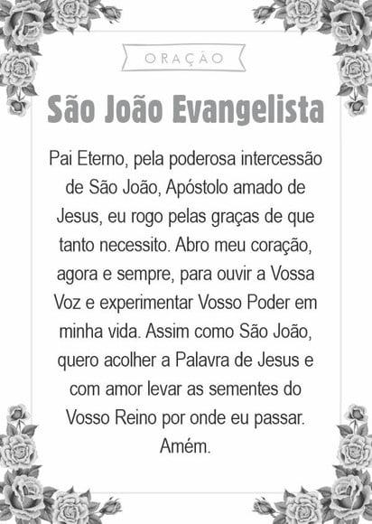Santinho São João Evangelista. Pcte c/ 250 Unids