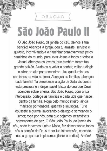 Santinho São João Paulo. Pcte c/ 250 Unids
