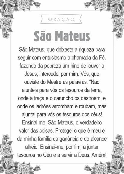 Santinho São Mateus. Pcte c/ 250 Unids