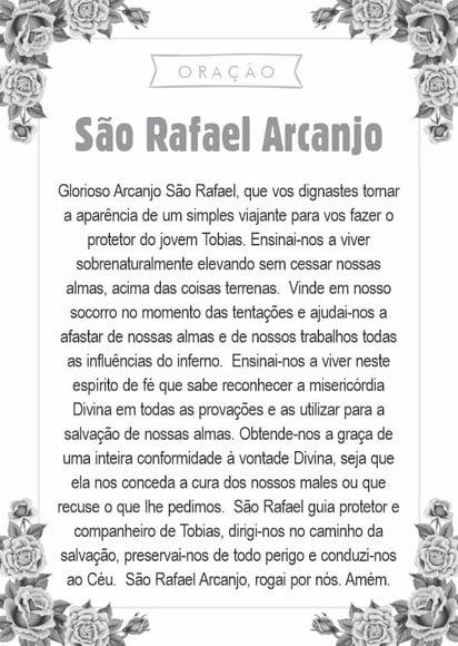 Santinho São Rafael Arcanjo. Pcte c/ 250 Unids