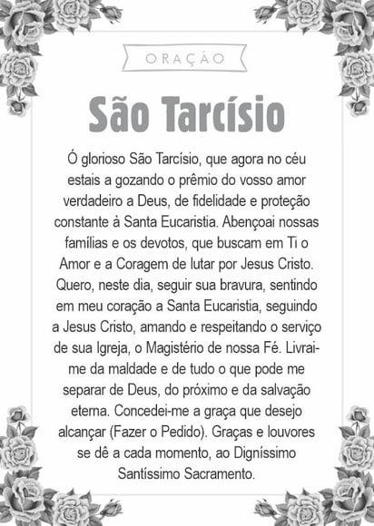 Santinho São Tarcísio. Pcte c/ 250 Unids