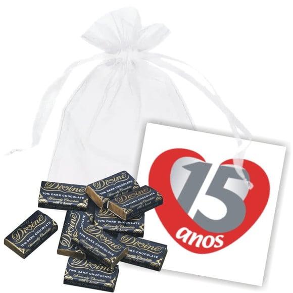 SAQUINHO DE ORGANZA + MINI CARTÃO - JUBILEU / SELO