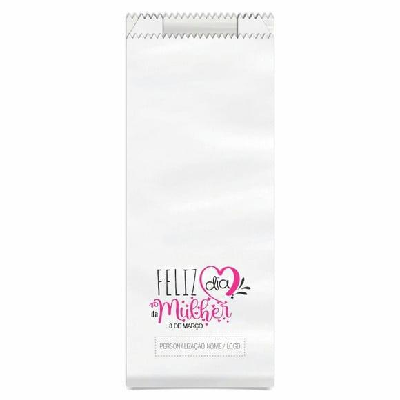 Saquinho de Papel Dia da Mulher, Personalizado. Mod.02