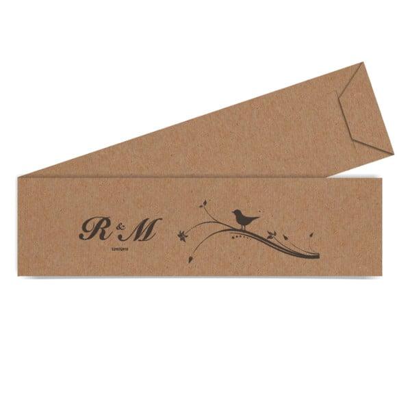 SAQUINHO DE PAPEL PORTA TALHERES PERSONALIZADO CASAMENTO M16