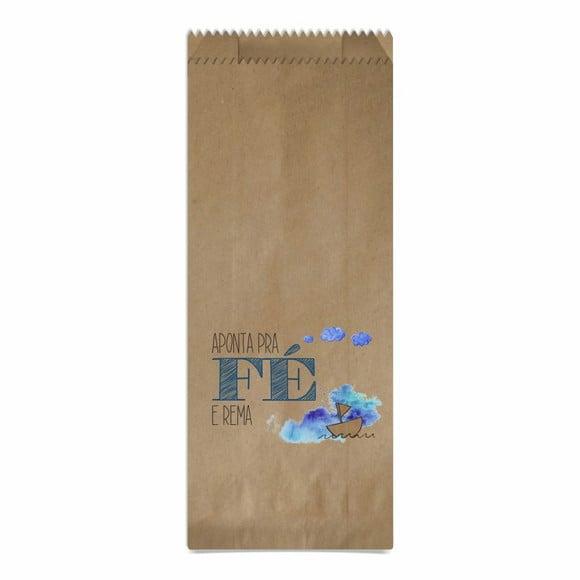 Saquinho Kraft Simples Personalizado - Aponta pra Fé...