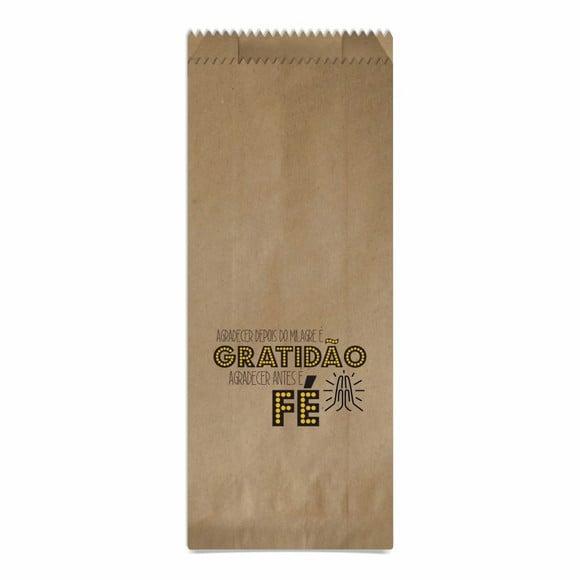 Saquinho Kraft Simples Personalizado - Gratidão...