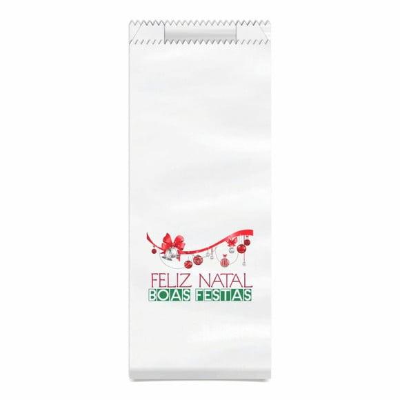 Saquinho Kraft Simples Personalizado Natal / Ano Novo