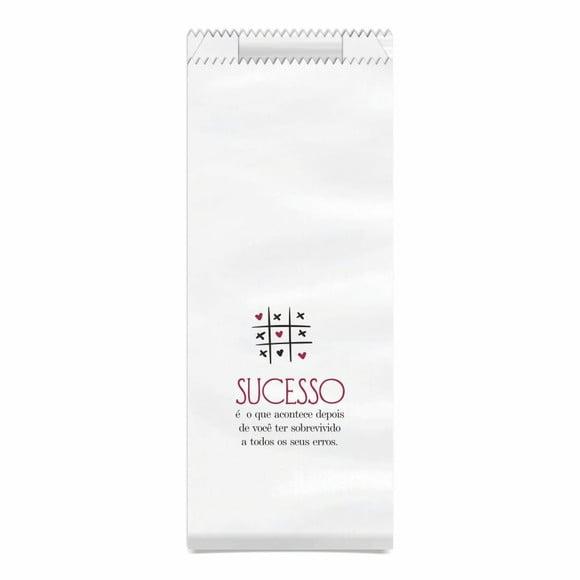 SAQUINHO KRAFT SIMPLES PERSONALIZADO - SUCESSO