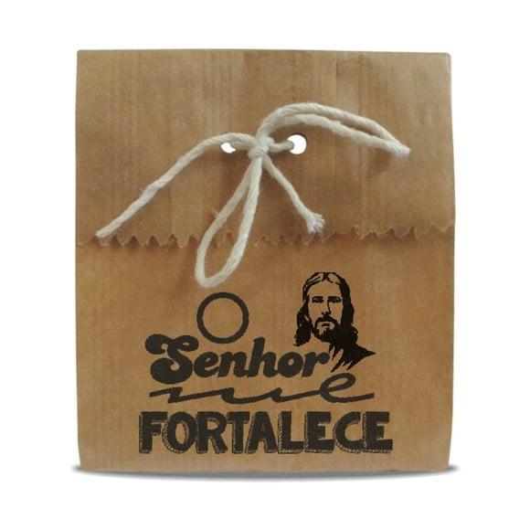 SAQUINHO PAPEL PERSONALIZADO - O SENHOR ME FORTALECE