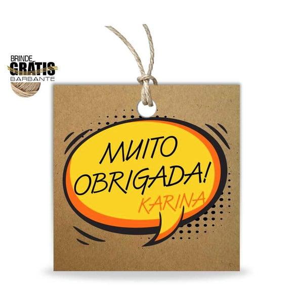 Tag aniversário quadrada