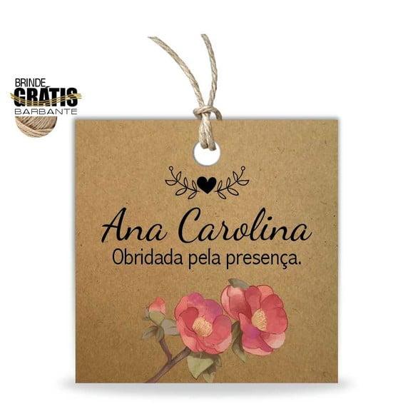 Tag aniversário quadrada