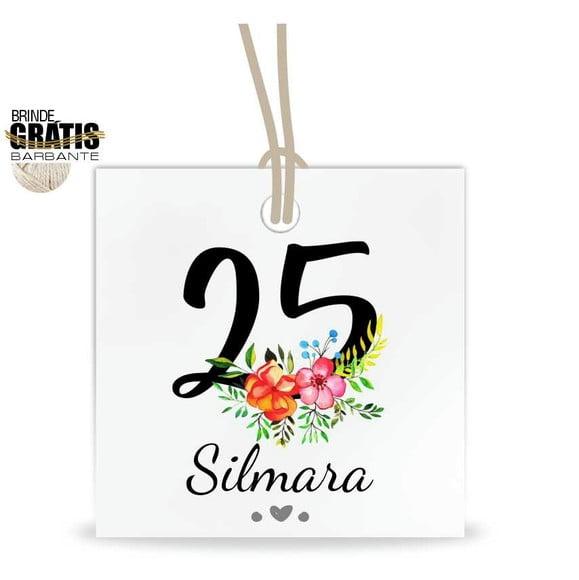 Tag aniversário quadrada