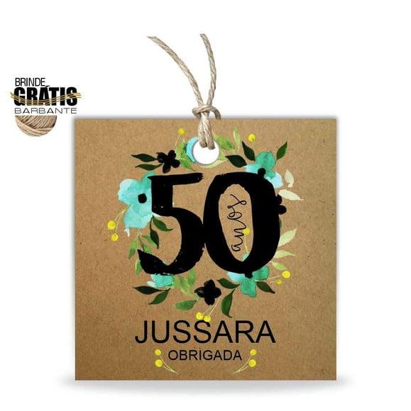Tag aniversário quadrada