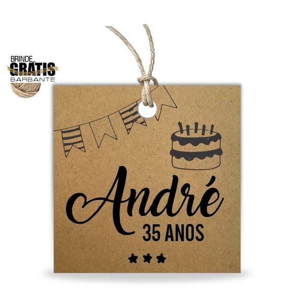 Tag Aniversário Quadrada