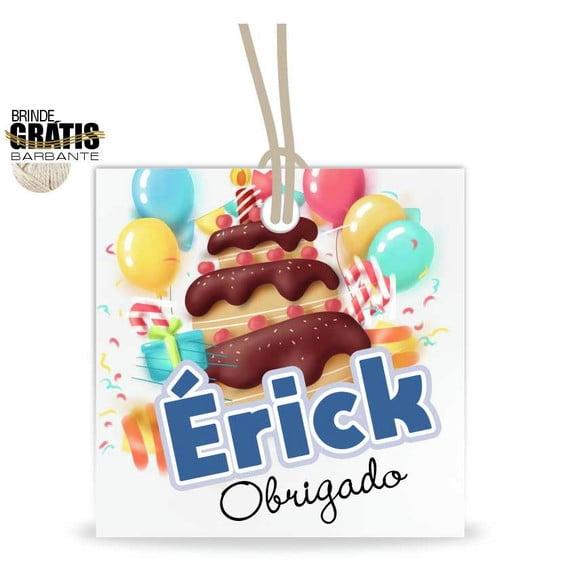 Tag aniversário quadrada