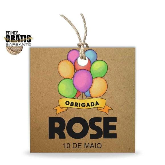 Tag aniversário quadrada