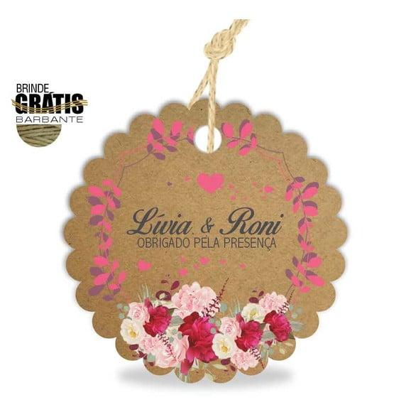 Tag casamento escalope floral