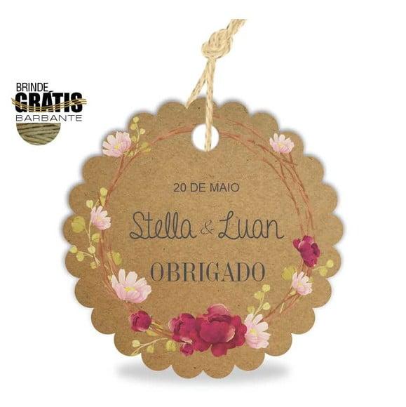 Tag casamento escalope floral