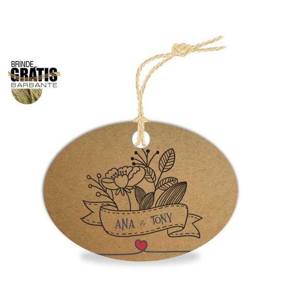 Tag casamento oval floral