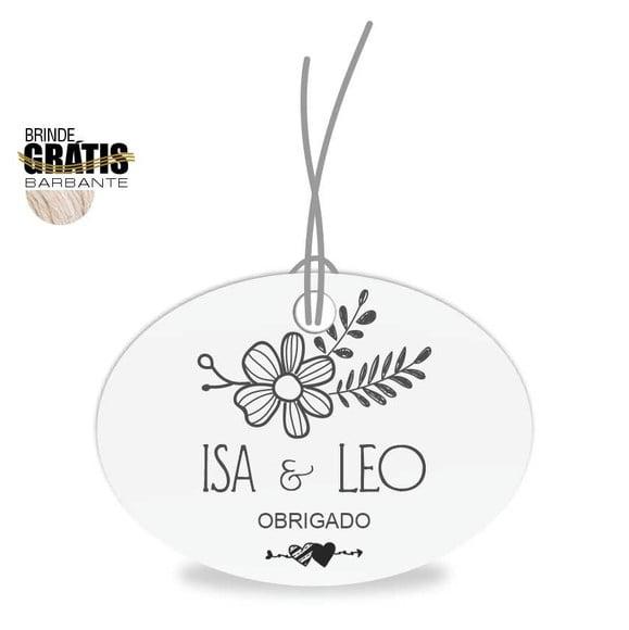 Tag casamento oval floral