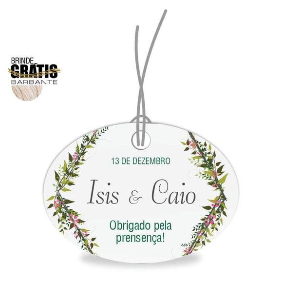 Tag casamento oval floral