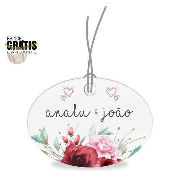 Tag casamento oval floral