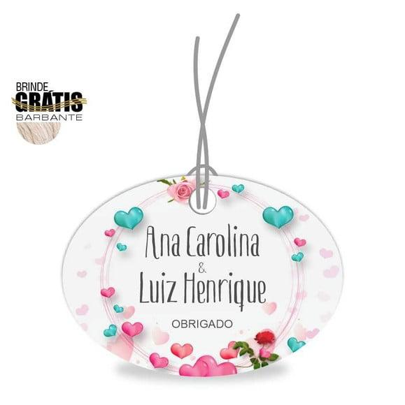 Tag casamento oval floral