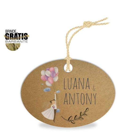 Tag casamento oval noivinhos