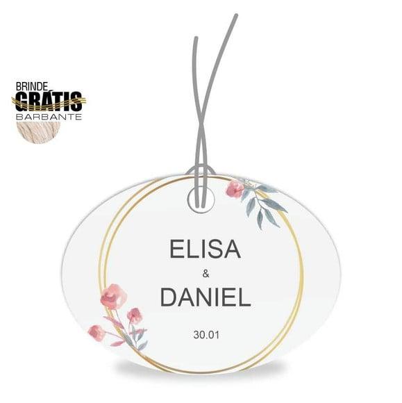Tag casamento oval floral