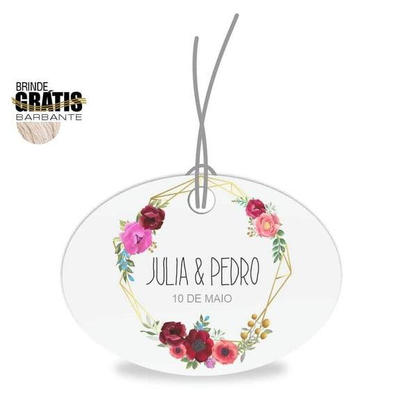 Tag casamento oval floral